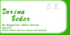 dorina beker business card